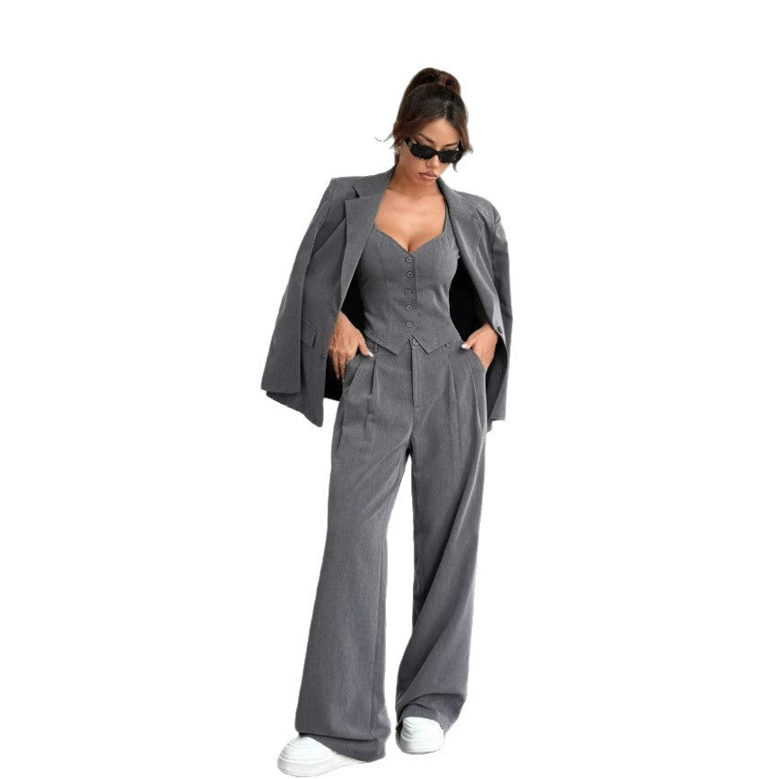 Women's Autumn And Winter Style Casual Three-piece Suit Pack