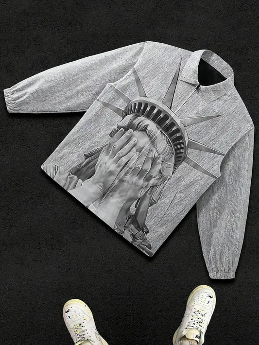 Men Casual Rave Zip Up Jacket